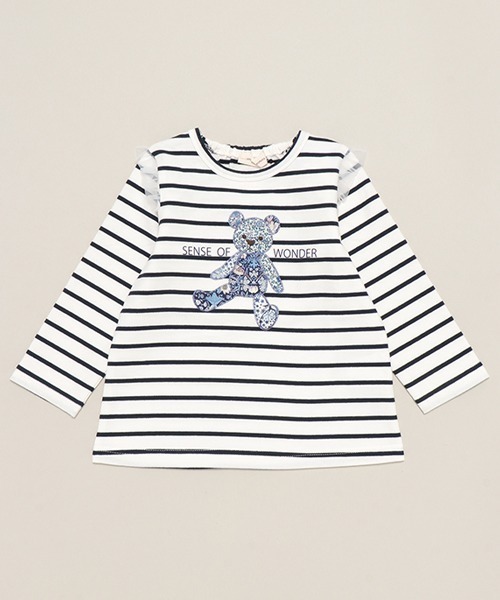 【セール】リバティくまボーダープルオーバー（スウェット）｜sense of wonder（センスオブワンダー）