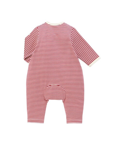 【Everyday Series】ワンポイント ボーダーカバーオール（ロンパース）｜HOT BISCUITS（ホットビスケッツ）