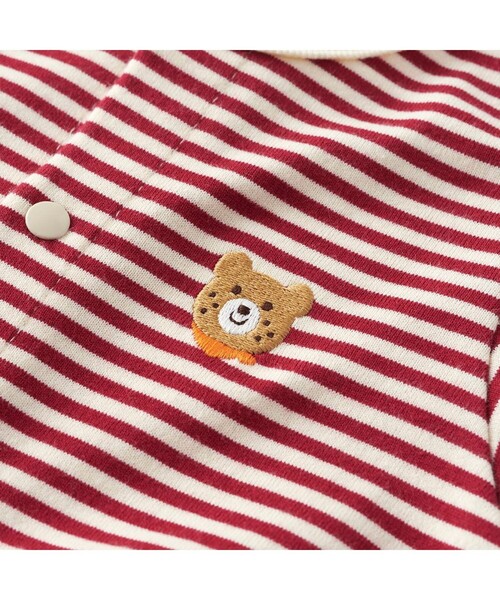 【Everyday Series】ワンポイント ボーダーカバーオール（ロンパース）｜HOT BISCUITS（ホットビスケッツ）