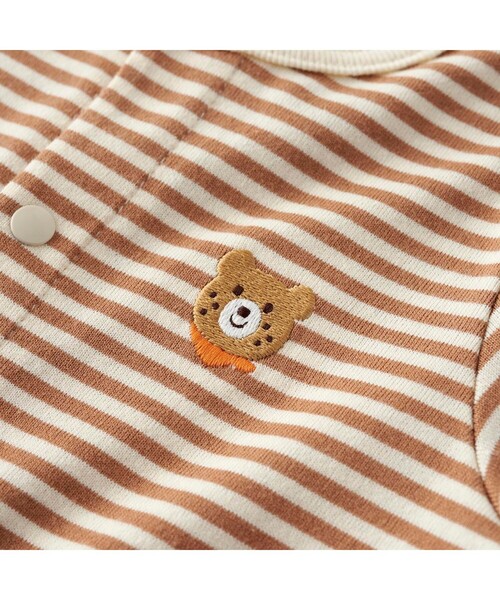 【Everyday Series】ワンポイント ボーダーカバーオール（ロンパース）｜HOT BISCUITS（ホットビスケッツ）