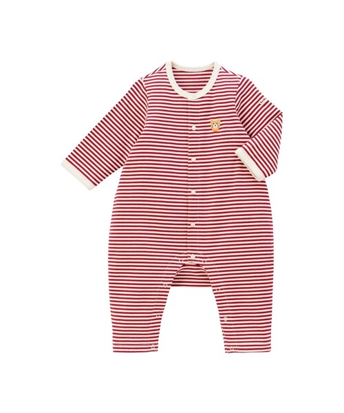 【Everyday Series】ワンポイント ボーダーカバーオール（ロンパース）｜HOT BISCUITS（ホットビスケッツ）