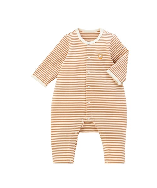 【Everyday Series】ワンポイント ボーダーカバーオール（ロンパース）｜HOT BISCUITS（ホットビスケッツ）