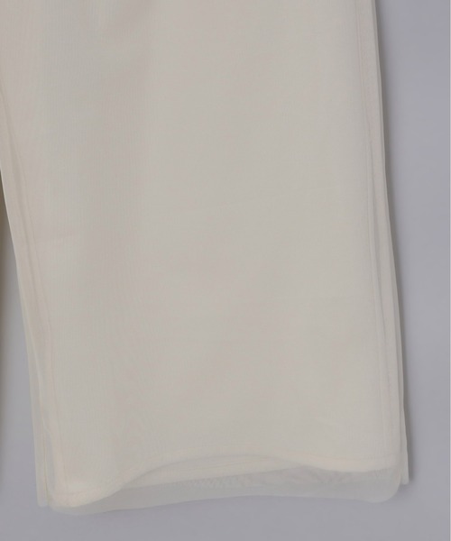 Olu.（オルドット）の「チュールレイヤードワイドパンツ（その他パンツ・レディース・オリーブ/グレイッシュベージュ/アイボリー・FREE）」の5枚目の写真