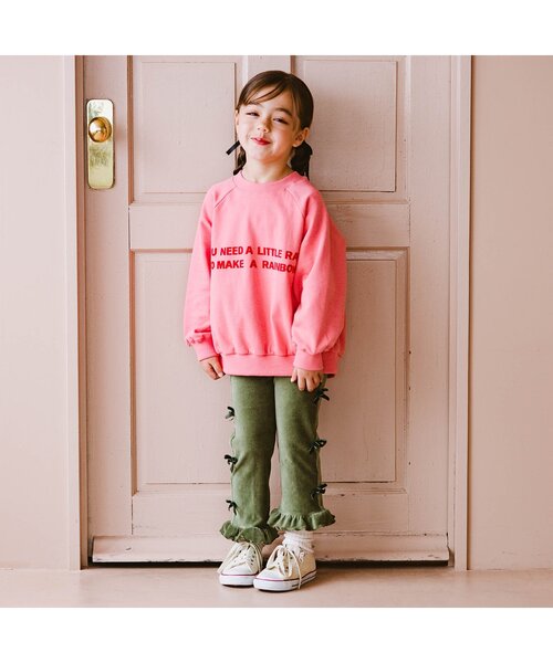 p.premier（ピードットプルミエ）の「サイドリボンの裾フリルニットコールパンツ（その他パンツ・キッズ・ブラック/カーキ/ベージュ・90/100/110/120/80/130/140）」の11枚目の写真