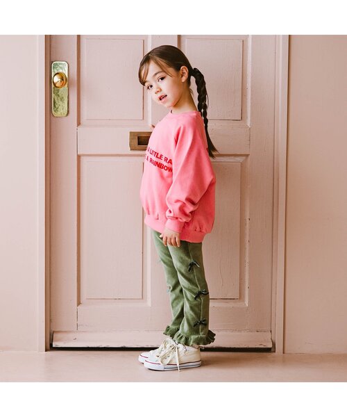 p.premier（ピードットプルミエ）の「サイドリボンの裾フリルニットコールパンツ（その他パンツ・キッズ・ブラック/カーキ/ベージュ・90/100/110/120/80/130/140）」の12枚目の写真