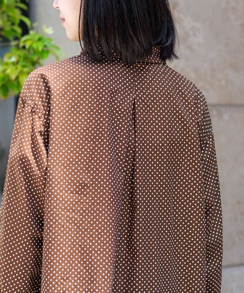 D.M.G / ディーエムジー] ブロードドット ラウンドカラーシャツ
