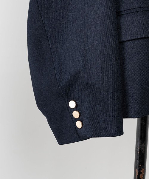 INTER FACTORY（インターファクトリー）の「おだまや - 短丈金ボタンテーラードジャケット - made in INTERFACTORY（テーラードジャケット・メンズ・ネイビー/チャコールグレー・MEDIUM/LARGE）」の19枚目の写真