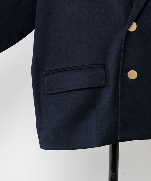 INTER FACTORY（インターファクトリー）の「おだまや - 短丈金ボタンテーラードジャケット - made in INTERFACTORY（テーラードジャケット・メンズ・ネイビー/チャコールグレー・MEDIUM/LARGE）」の21枚目の写真