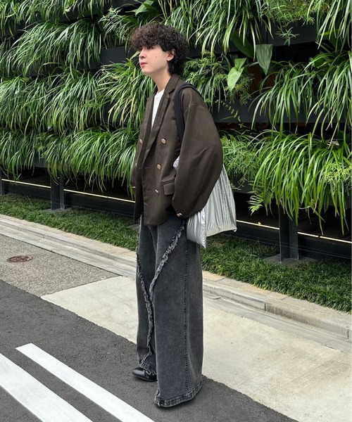 INTER FACTORY（インターファクトリー）の「おだまや - 短丈金ボタンテーラードジャケット - made in INTERFACTORY（テーラードジャケット・メンズ・ネイビー/チャコールグレー・MEDIUM/LARGE）」の4枚目の写真