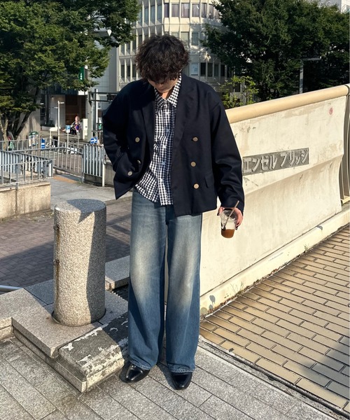 INTER FACTORY（インターファクトリー）の「おだまや - 短丈金ボタンテーラードジャケット - made in INTERFACTORY（テーラードジャケット・メンズ・ネイビー/チャコールグレー・MEDIUM/LARGE）」の9枚目の写真