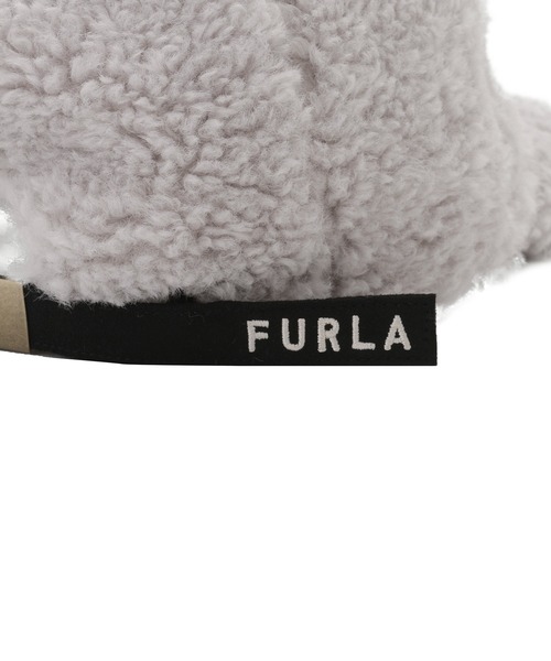【上品】FURLAフルラ キャップ プードルボア ロゴ入り FURLA キャップ 帽子 ”プードルボア ロゴ入り レディース