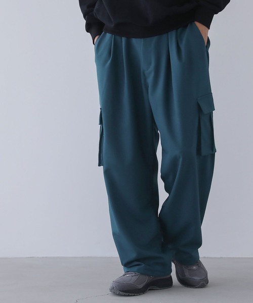 n'OrLABEL（ノアールレーベル）の「『ストレートカーゴパンツ』（カーゴパンツ・メンズ・チャコール/ブルーグリーン・L/M）」の4枚目の写真
