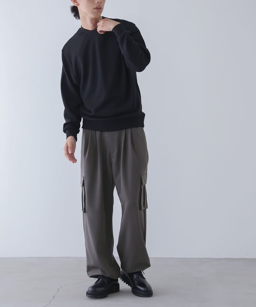 n'OrLABEL（ノアールレーベル）の「『ストレートカーゴパンツ』（カーゴパンツ・メンズ・チャコール/ブルーグリーン・L/M）」の18枚目の写真