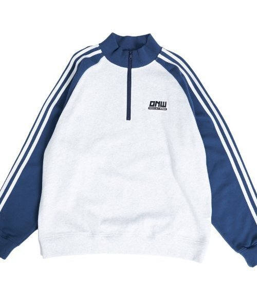 GLAZOS（グラソス）の「【大人向けサイズあり】【毛玉になりにくいしっかり素材】ラグランハーフジッププルオーバー（スウェット・キッズ・ブラック/ブルー/ネイビー・S/M/L/LL）」の3枚目の写真