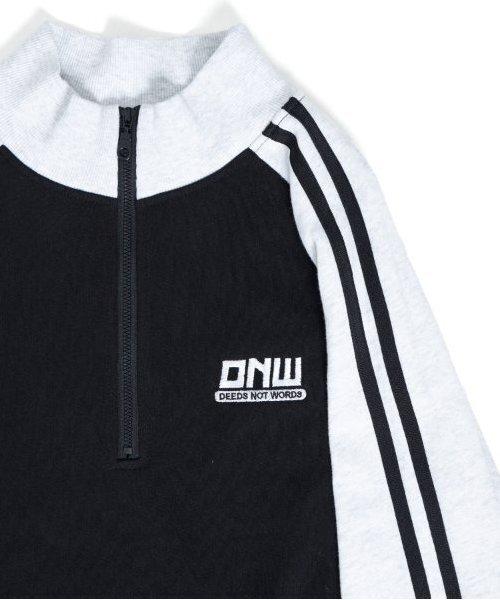 GLAZOS（グラソス）の「【大人向けサイズあり】【毛玉になりにくいしっかり素材】ラグランハーフジッププルオーバー（スウェット・キッズ・ブラック/ブルー/ネイビー・S/M/L/LL）」の9枚目の写真