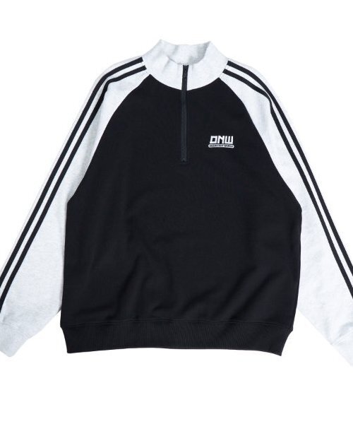 GLAZOS（グラソス）の「【大人向けサイズあり】【毛玉になりにくいしっかり素材】ラグランハーフジッププルオーバー（スウェット・キッズ・ブラック/ブルー/ネイビー・S/M/L/LL）」の14枚目の写真