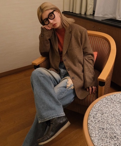 INTER FACTORY(インターファクトリー)の「haruka - アソート2wayテーラードジャケット - made in INTERFACTORY(テーラードジャケット・レディース・チャコールグレー/ブラウン・FREE)」の2枚目の写真