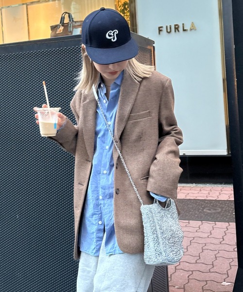 INTER FACTORY(インターファクトリー)の「haruka - アソート2wayテーラードジャケット - made in INTERFACTORY(テーラードジャケット・レディース・チャコールグレー/ブラウン・FREE)」の10枚目の写真