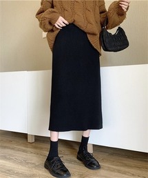 スリットニットスカート