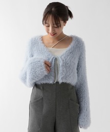 GLOBAL WORK（グローバルワーク）の「シャギーリボンニットカーディガン/AND YUA ANY/115784（カーディガン/ボレロ・キッズ）」