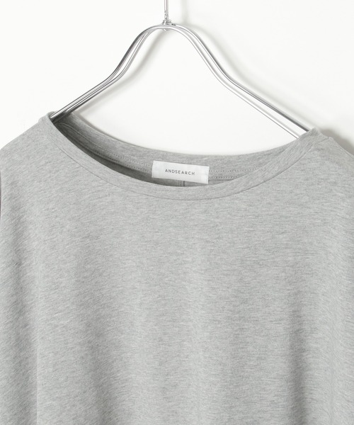 notch.(ノッチ)の「スッキリネックドルマンロンT(Tシャツ/カットソー・レディース・グレー/ブラック・M)」の5枚目の写真