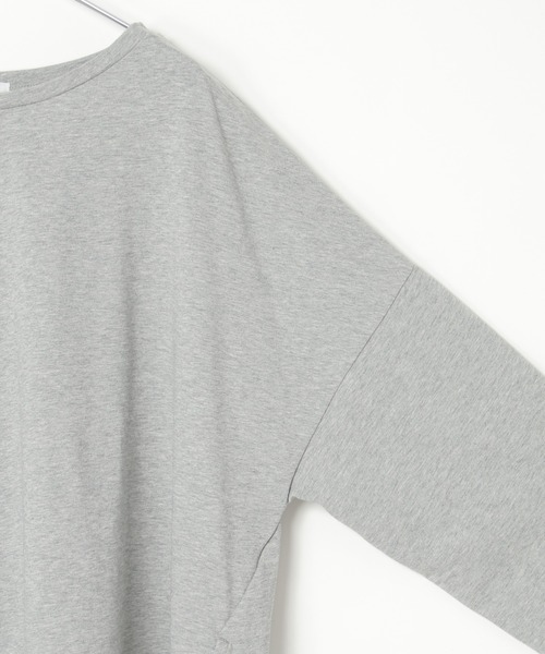 notch.(ノッチ)の「スッキリネックドルマンロンT(Tシャツ/カットソー・レディース・グレー/ブラック・M)」の6枚目の写真