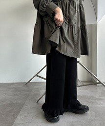 apres jour mignon | 裾フリルリブニットパンツ【ZOZOTOWN限定アイテム】(その他パンツ)