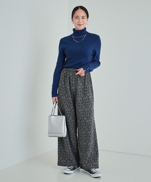 Cutie Blonde(キューティーブロンド)の「◆【洗える】コーデのアクセントに ジオメトリック柄 イージーパンツ(その他パンツ・レディース・チャコール/ホワイト系その他4・01/02/03/04)」の5枚目の写真