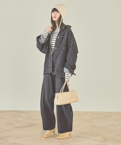 LAKOLE(ラコレ)の「デニムジャケット / 147173(デニムジャケット・レディース・ライトブルー/ブラック・MEDIUM/SMALL)」の5枚目の写真