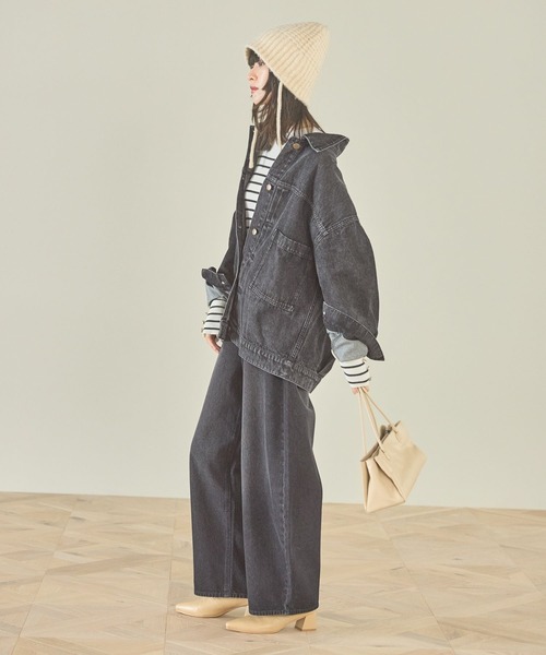 LAKOLE(ラコレ)の「デニムジャケット / 147173(デニムジャケット・レディース・ライトブルー/ブラック・MEDIUM/SMALL)」の8枚目の写真