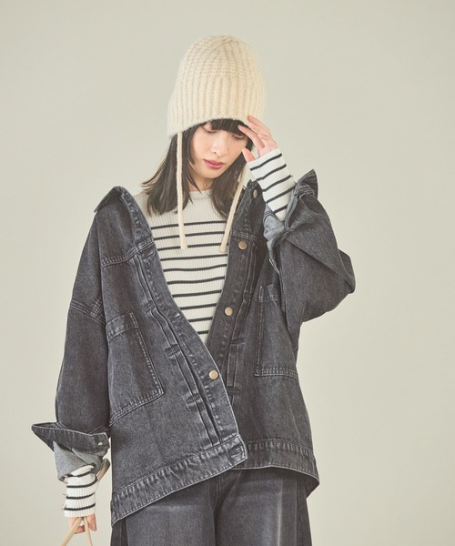 LAKOLE(ラコレ)の「デニムジャケット / 147173(デニムジャケット・レディース・ライトブルー/ブラック・MEDIUM/SMALL)」の13枚目の写真