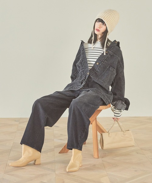 LAKOLE(ラコレ)の「デニムジャケット / 147173(デニムジャケット・レディース・ライトブルー/ブラック・MEDIUM/SMALL)」の16枚目の写真