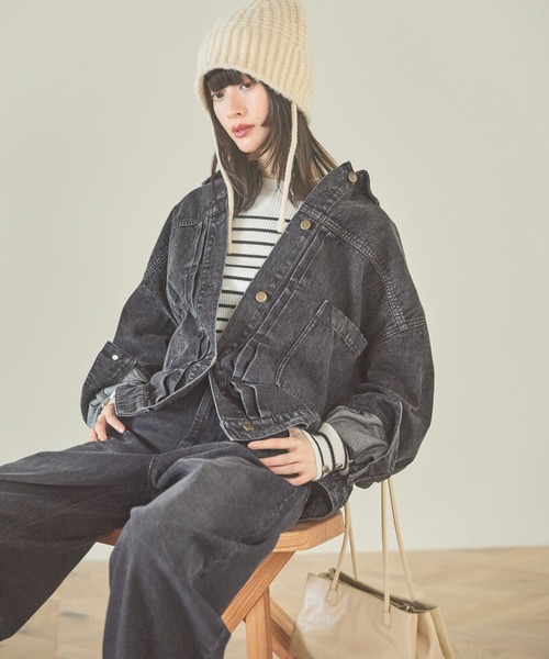 LAKOLE(ラコレ)の「デニムジャケット / 147173(デニムジャケット・レディース・ライトブルー/ブラック・MEDIUM/SMALL)」の17枚目の写真