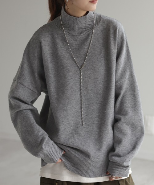 タイムセール　新品未使用　Hビューティ&ユースダークグレー ハイネックニット タイムセール 新品未使用 Hビューティ&ユースダークグレー ハイネック