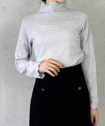 シアージャガードメローハイネックトップス