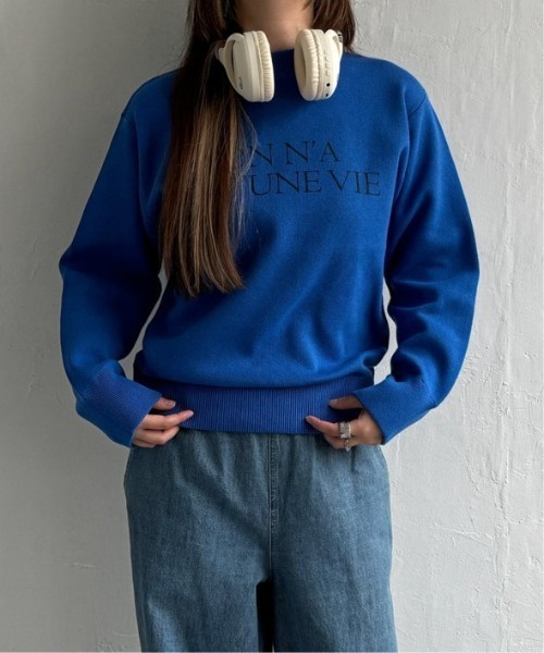 LBC（エルビーシー）の「スウェットライクロゴプリントニット（ニット/セーター・レディース・オフホワイト/チャコール/ブルー/杢グレー・M）」の21枚目の写真