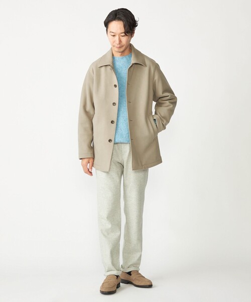 SHIPS（シップス）の「SHIPS: ダウン ファブリック オーバー ジャケット（ダウンジャケット/コート・メンズ・ダークグレー/ベージュ/ブラック・SMALL/MEDIUM/LARGE/X-LARGE）」の7枚目の写真