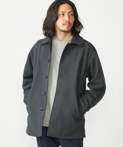 SHIPS（シップス）の「SHIPS: ダウン ファブリック オーバー ジャケット（ダウンジャケット/コート・メンズ・ダークグレー/ベージュ/ブラック・SMALL/MEDIUM/LARGE/X-LARGE）」の12枚目の写真