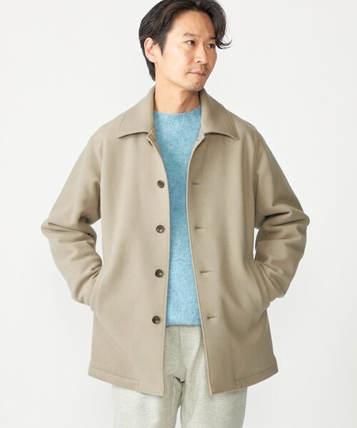 SHIPS（シップス）の「SHIPS: ダウン ファブリック オーバー ジャケット（ダウンジャケット/コート・メンズ・ダークグレー/ベージュ/ブラック・SMALL/MEDIUM/LARGE/X-LARGE）」の22枚目の写真