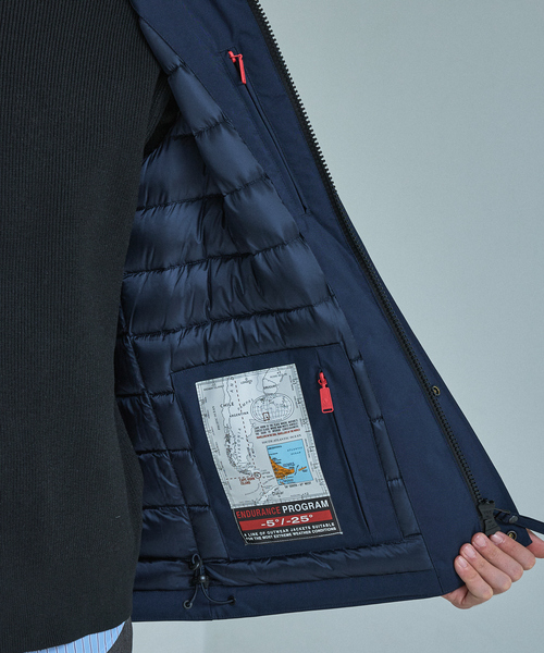 CAPEHORN(ケープホーン)の「【CAPE HORN】別注カラー / COCKBURN / フーデット ショートダウンジャケット(ダウンジャケット/コート・メンズ・ブラック/ネイビー/ベージュ・50/46/48)」の14枚目の写真