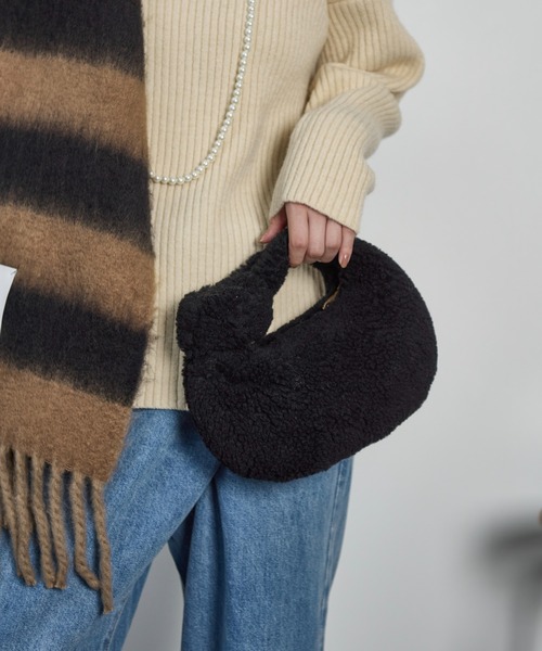 THE YOn（ザヨン）の「ノットハンドルボアバッグ（ハンドバッグ・レディース・ピンク/イエロー/ブラック・FREE）」の17枚目の写真