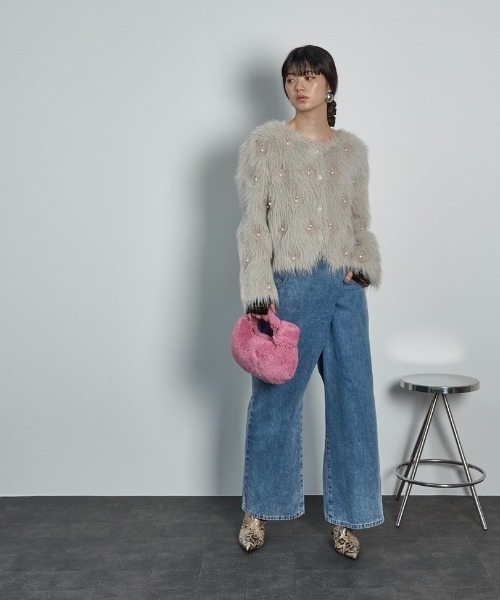 THE YOn（ザヨン）の「ノットハンドルボアバッグ（ハンドバッグ・レディース・ピンク/イエロー/ブラック・FREE）」の10枚目の写真