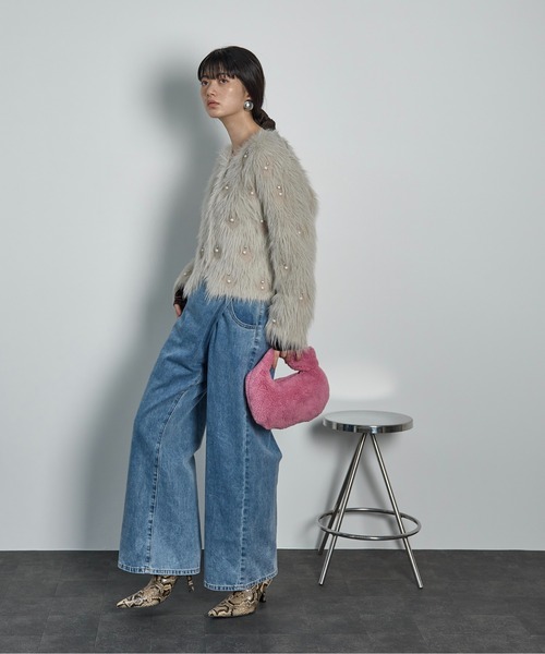 THE YOn（ザヨン）の「ノットハンドルボアバッグ（ハンドバッグ・レディース・ピンク/イエロー/ブラック・FREE）」の11枚目の写真