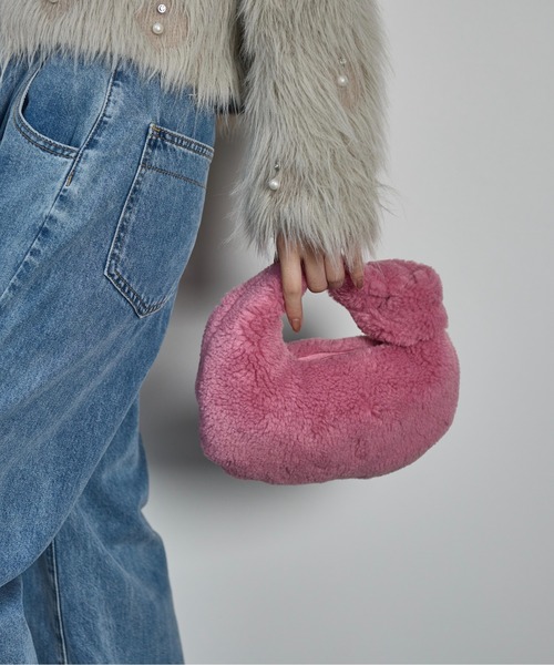 THE YOn（ザヨン）の「ノットハンドルボアバッグ（ハンドバッグ・レディース・ピンク/イエロー/ブラック・FREE）」の9枚目の写真