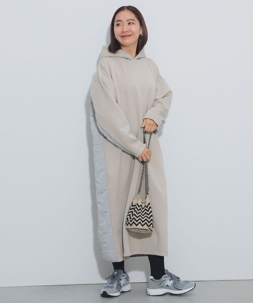 異素材切替 キルティング コクーンワンピース（ウォッシャブル）（ワンピース）｜BEAMS HEART（ビームスハート） pattayablatt.com