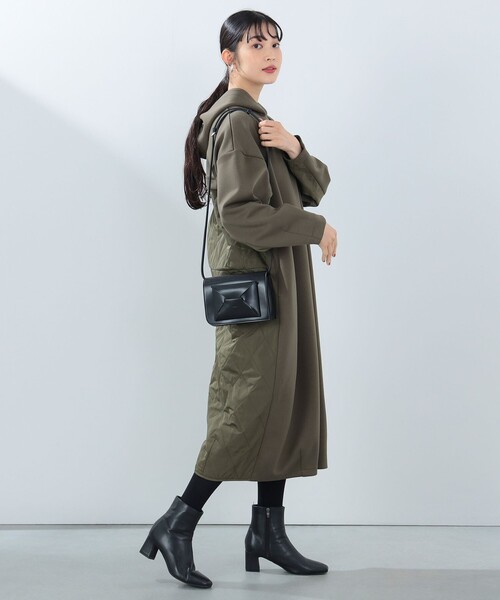 異素材切替 キルティング コクーンワンピース（ウォッシャブル）（ワンピース）｜BEAMS HEART（ビームスハート） pattayablatt.com