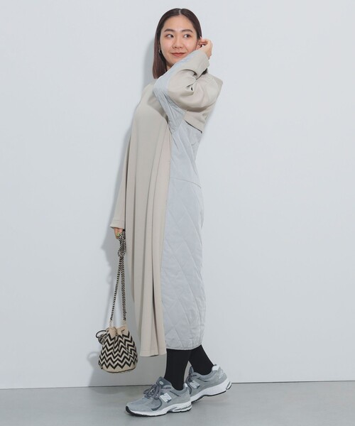 異素材切替 キルティング コクーンワンピース（ウォッシャブル）（ワンピース）｜BEAMS HEART（ビームスハート） pattayablatt.com