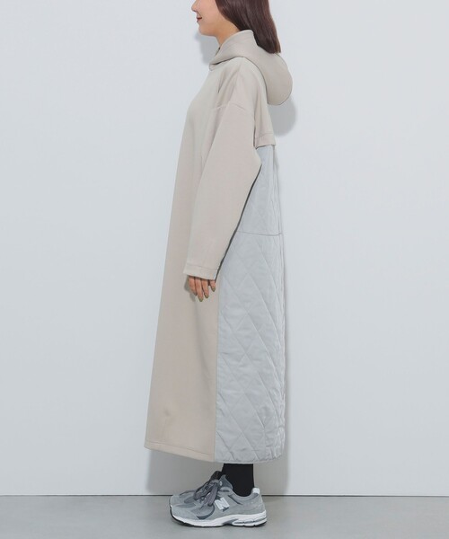 異素材切替 キルティング コクーンワンピース（ウォッシャブル）（ワンピース）｜BEAMS HEART（ビームスハート） pattayablatt.com