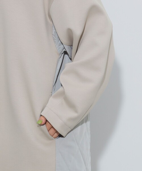 異素材切替 キルティング コクーンワンピース（ウォッシャブル）（ワンピース）｜BEAMS HEART（ビームスハート） pattayablatt.com