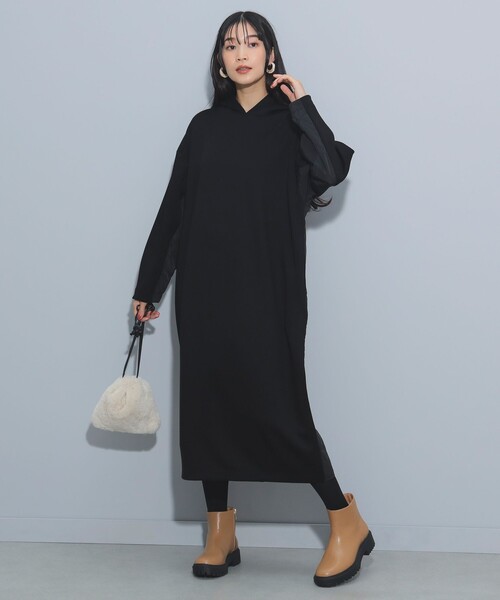 異素材切替 キルティング コクーンワンピース（ウォッシャブル）（ワンピース）｜BEAMS HEART（ビームスハート） pattayablatt.com